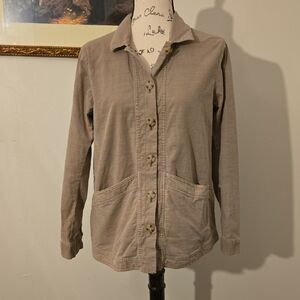 J. Jill Tan Utility Jacket Relaxed Fit